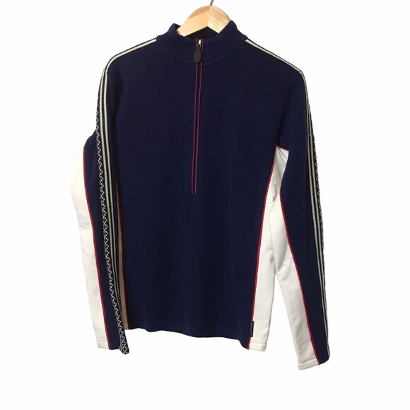 vintage obermeyer sweater mens Med 1/2 Zip Wool Blend - Picture 1 of 7